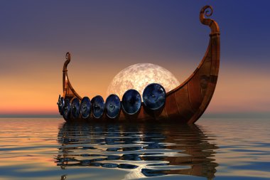 Viking Boat 2 clipart