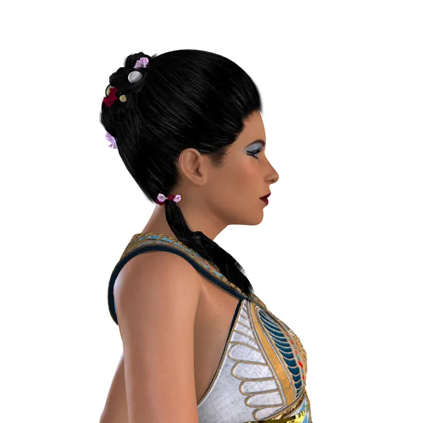 Egyptian Nefertiti with Hair — Stock Photo, Image