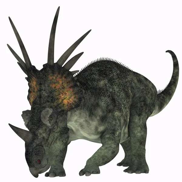 Styrakozaur biały — Zdjęcie stockowe