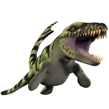 Dakosaurus over White clipart