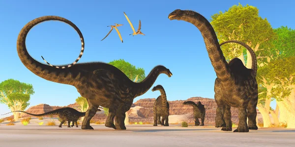Лес апатозавров — стоковое фото