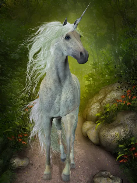 Unicorno bianco — Foto Stock