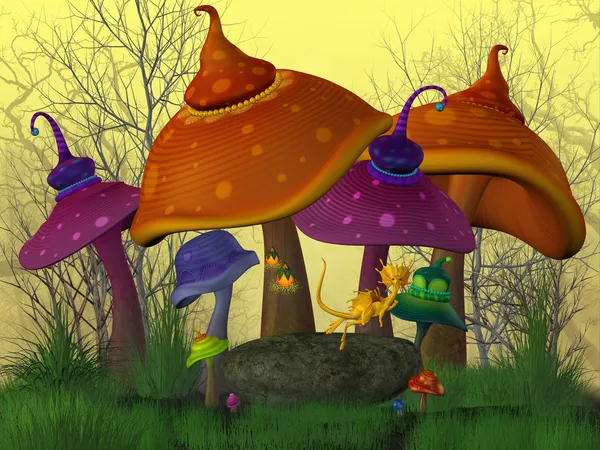 Магічні гриби — стокове фото