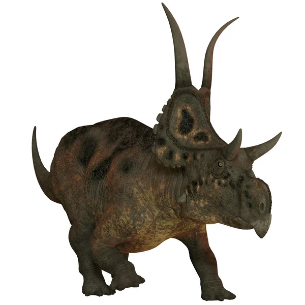Diabloceratops op wit — Stockfoto