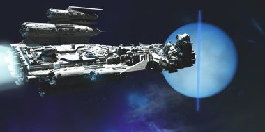Spaceship to Neptune clipart