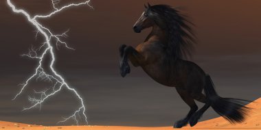 Desert Lightning Horse clipart