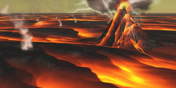 Вулканическая планета — стоковое фото