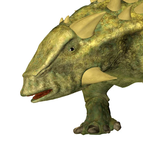 루스는 백악기에 몽골에서 살았던 Ankylosaur 공룡이다 — 스톡 사진