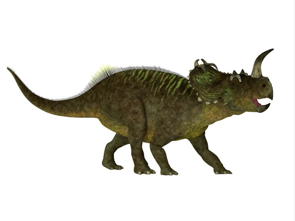 사우루스 Centrosaurus 백악기에 캐나다에서 살았던 초식성 공룡이다 — 스톡 사진