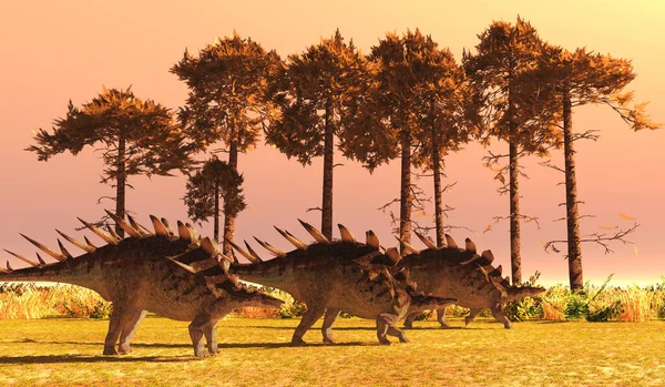 Кентрозавр Травоядным Бронированным Динозавром Который Жил Танзании Юрский Период — стоковое фото
