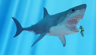 Tarih öncesi zamanlardan Oligosen Pleistosen dönemler için varolan bir nesli tükenmiş megatoothed köpekbalığı megalodon var.
