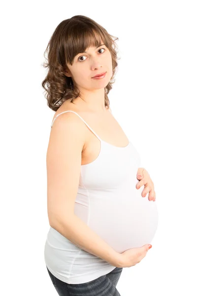 Younge gravid kvinna — Stockfoto
