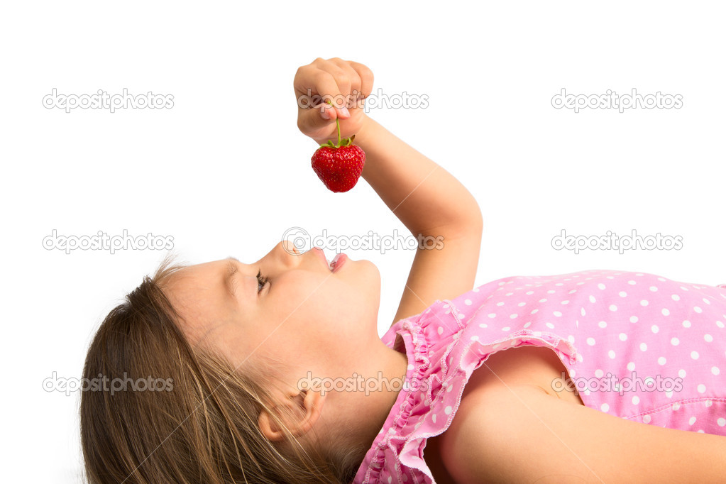 Young Girl with a Strawberry