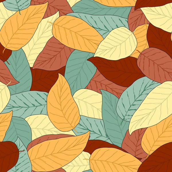 Nahtloser abstrakter Hintergrund mit Blättern — Stockvektor