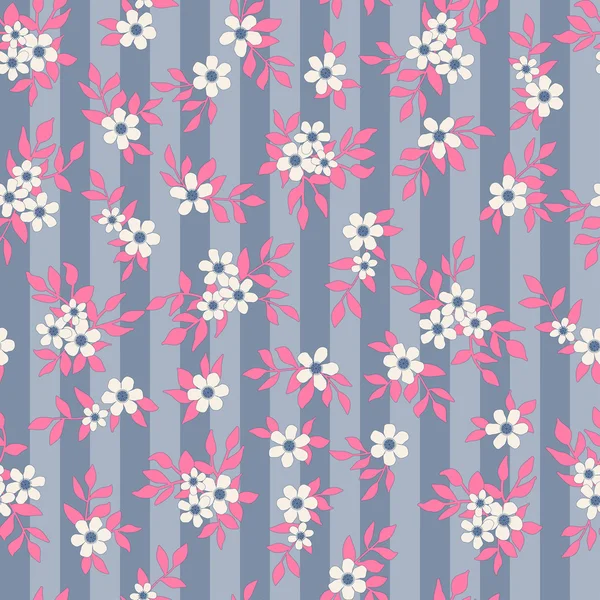 シームレスな背景の抽象的な花のパターン — ストックベクタ