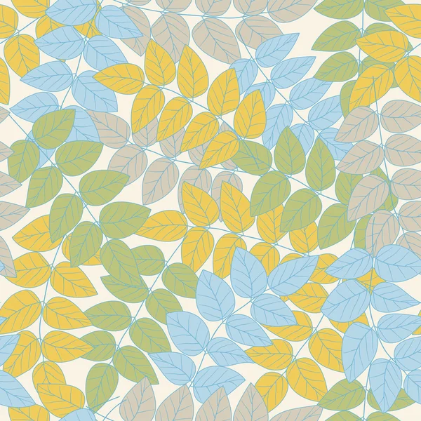 Nahtlose abstrakte Blätter Muster Hintergrund — Stockvektor