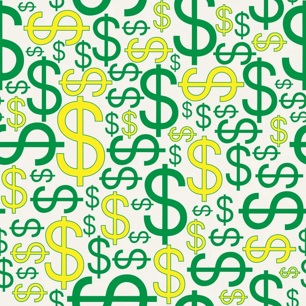 Seamless background with dollar signs — Stock Vector