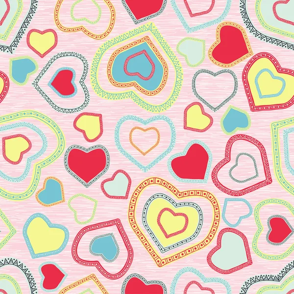 Abstract seamless background with hearts — Stock Vector