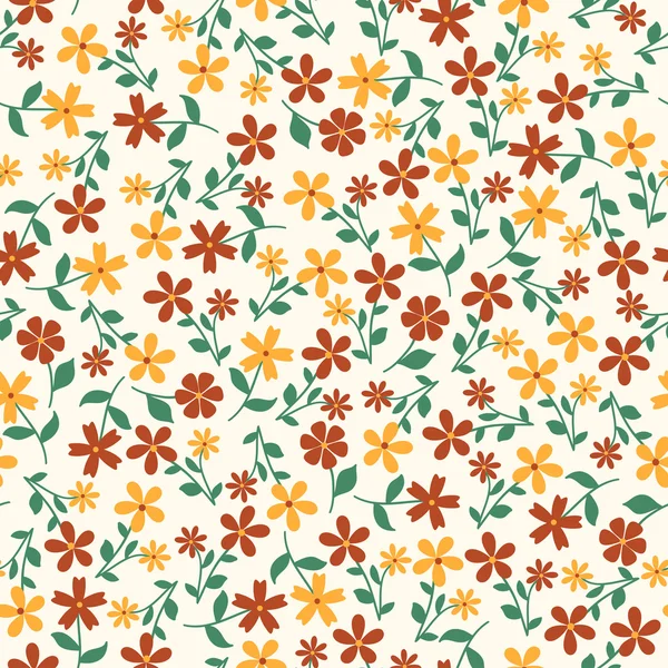 小さな花とシームレスなパターン — ストックベクタ
