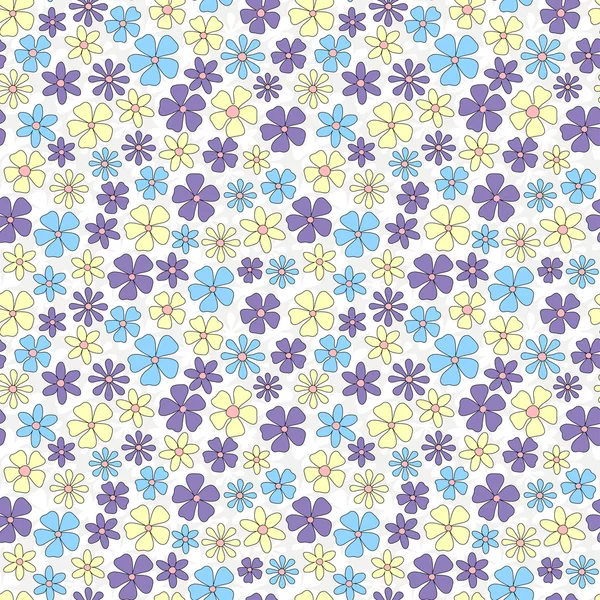 花のベクトルの抽象的なシームレス パターン — ストックベクタ