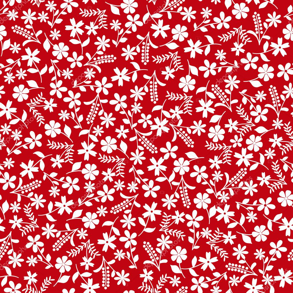 Vector seamless pattern background with small flowers