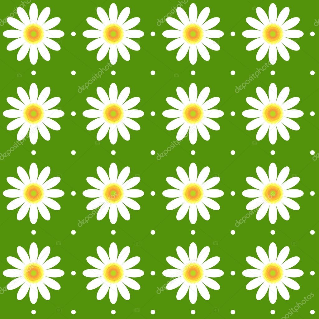 Seamless daisy pattern background texture