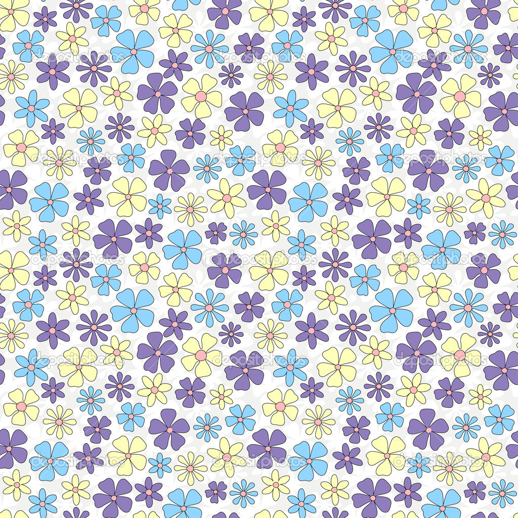 Floral vector abstract seamless pattern