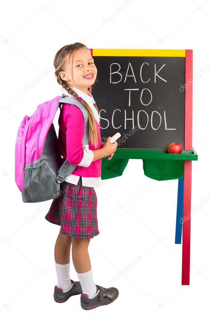 Little Girl at a Blackboard