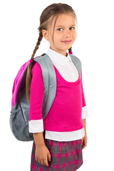 Petite fille en uniforme scolaire — Photo