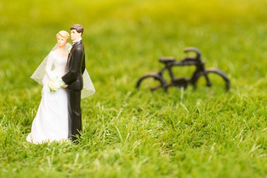 plastik damat ve gelin