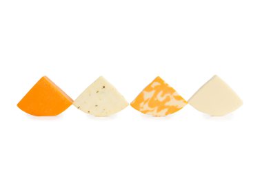 Four Differenct Pieces of Cheese clipart