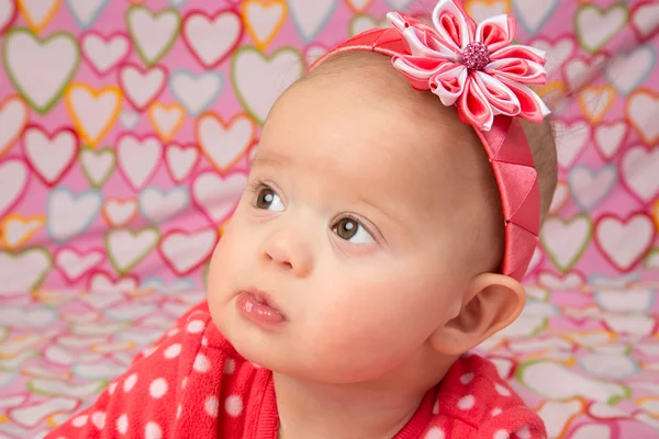 Menina do bebê com headband — Fotografia de Stock