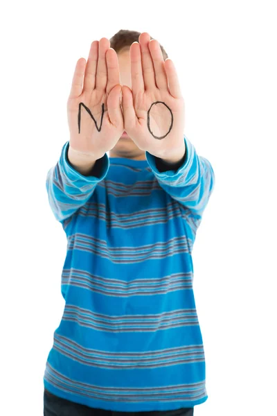 Pojkar säger "nej" — Stockfoto