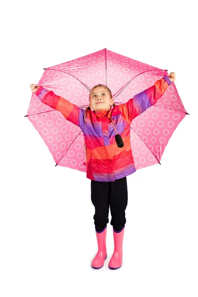 Menina com guarda-chuva — Fotografia de Stock