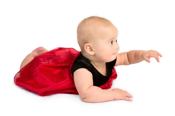 Bébé fille en robe fantaisie — Photo