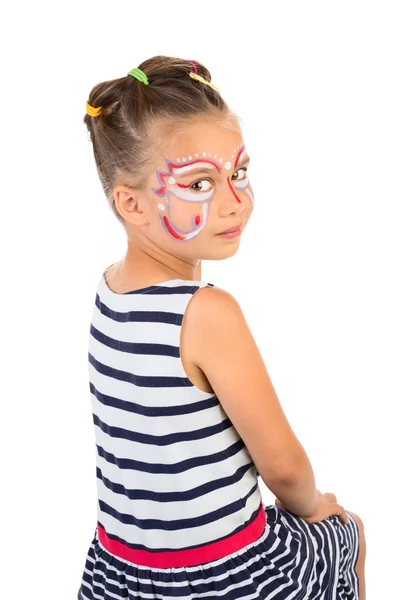 Girl With  Face Painting — Stock Photo, Image