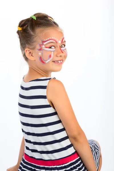 Girl With  Face Painting — Stock Photo, Image