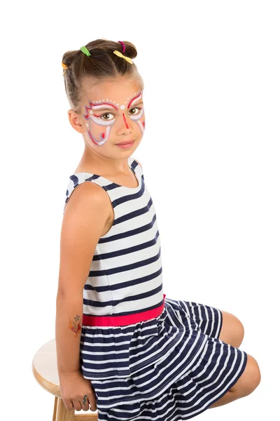 Girl With  Face Painting — Stock Photo, Image