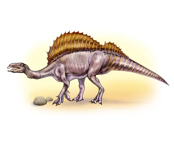 Ouranosaurus Nigeriensis Реалистичный Рисунок Меловые Мезозойские Животные Изолированное Изображение Белом — стоковое фото