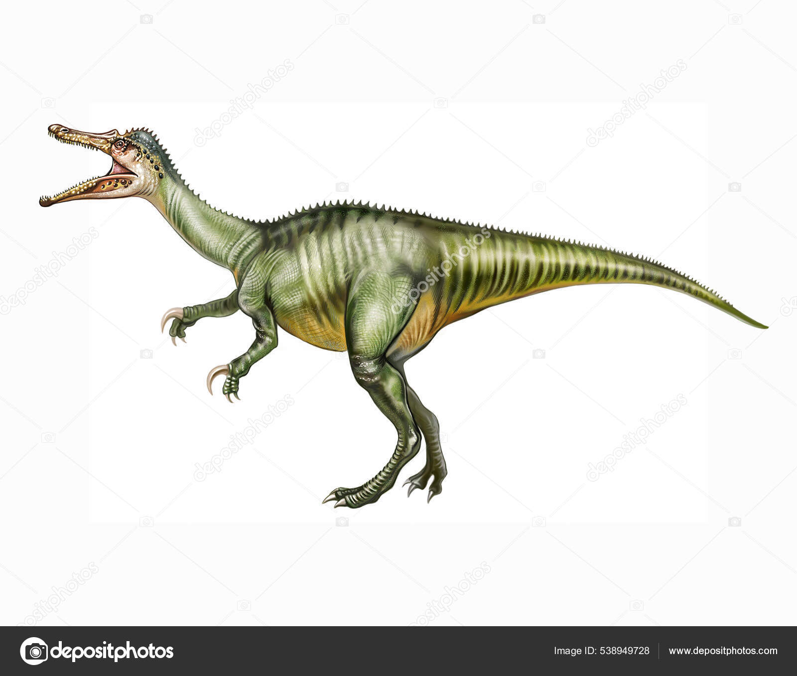 Desenho Realista Dinossauro Brontossauro Gigante Ilustração