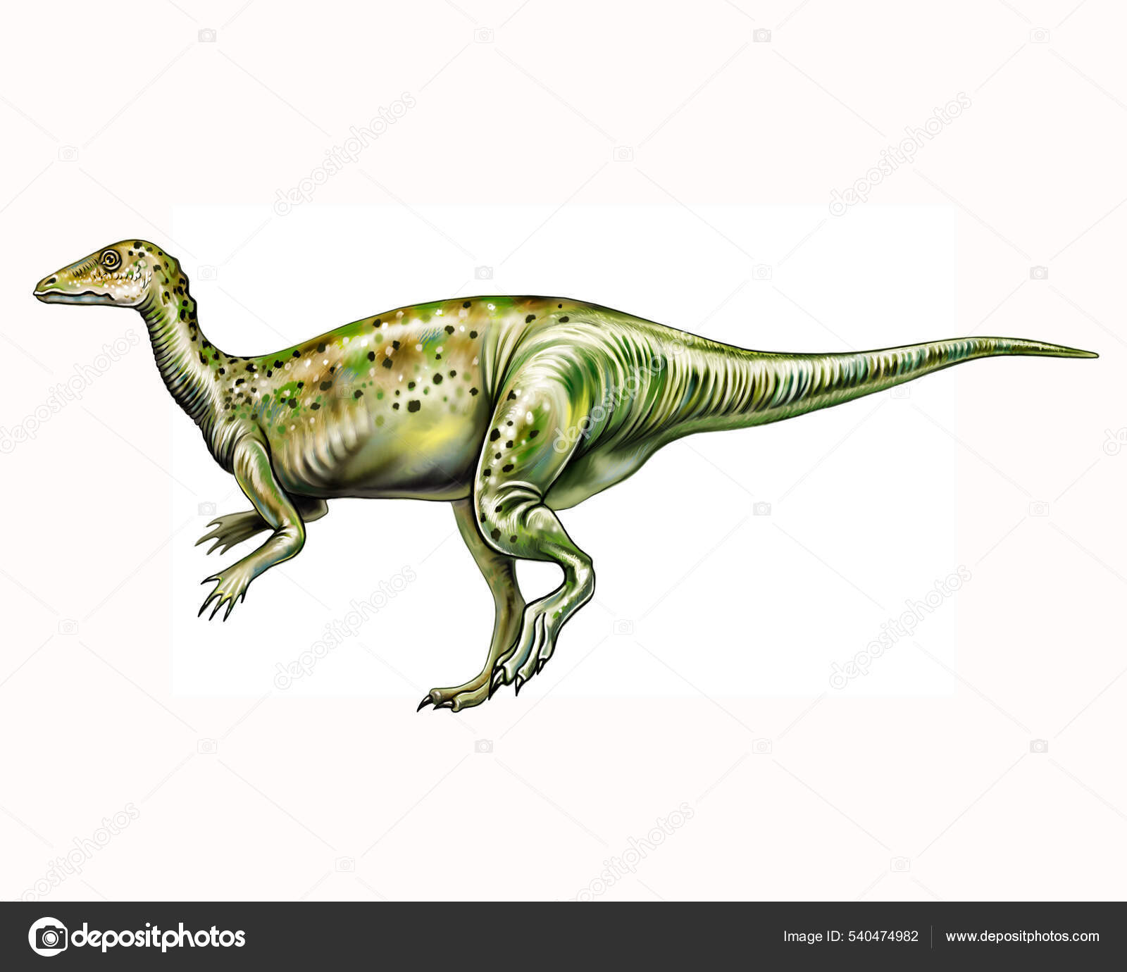 Thescelosaurus Era Mesozóica Dinossauro Cretáceo Ilustração