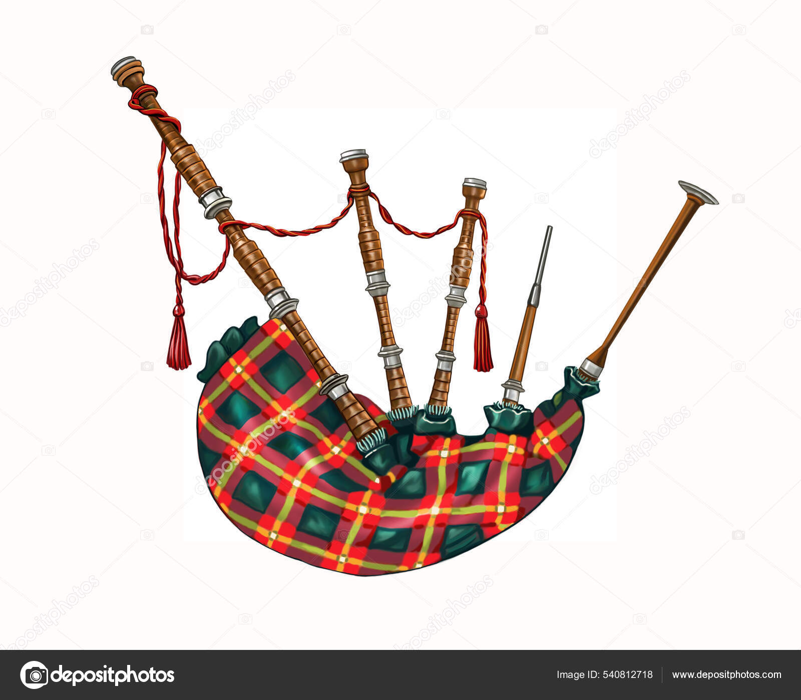 Bagpipe Traditional Musical Wind Reed Instrument Peoples Europe