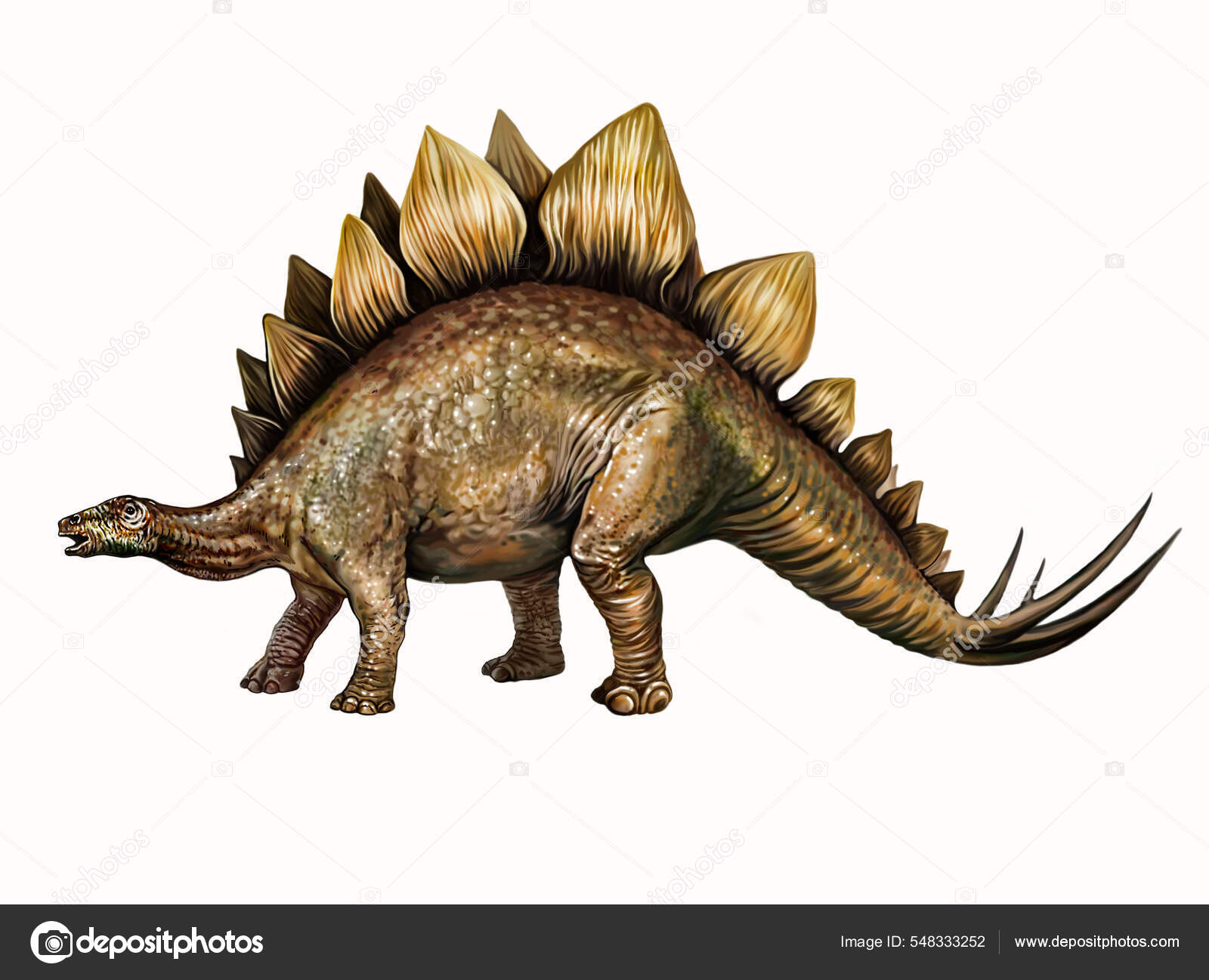 Desenho Realista Dinossauro Brontossauro Ilustração Stock