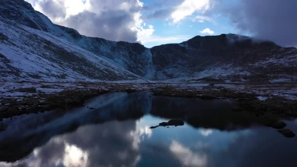 Summit Lake Park in Mount Evans Area. Aerial View. Colorado, USA — Stock Video