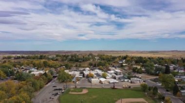 BUFFALO, ABD - 20 Kasım 2018: Buffalo City, Wyoming, ABD. Hava Görünümü