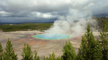 Büyük Prismatik Bakış. Yellowstone Ulusal Parkı. Wyoming, ABD