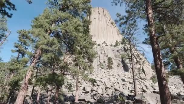 Devils Tower Butte in Summer. Wyoming, USA — Stock Video