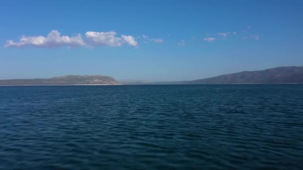 Lake Salda Sunny Day Burdur Province Turkey Aerial View Drone — ストック動画