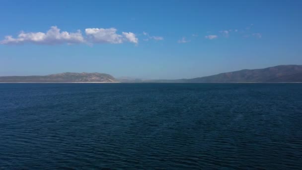 Lake Salda Sunny Day Burdur Province Turkey Aerial View Drone — Stockvideo