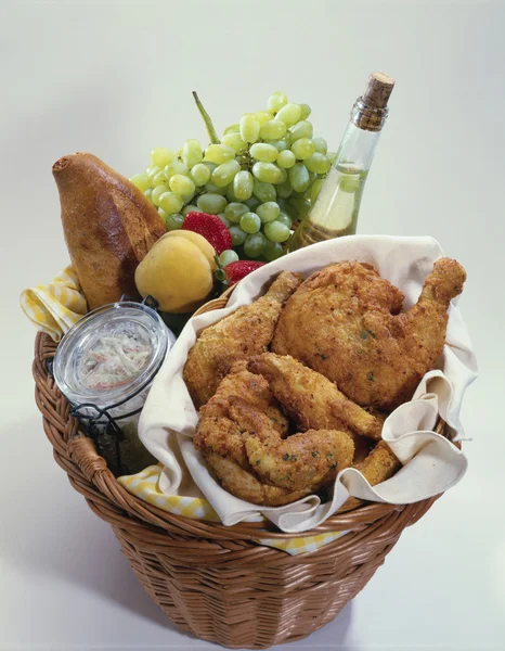 Basket with food — Stock Photo, Image